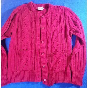 Empire Knit Wear Vintage Sweater Women's Size Large Cardigan